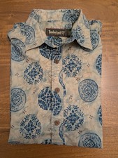 Vintage Timberland Weathergear Men's Short Sleeve Button Up Shirt - Size L