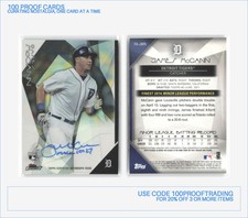 James McCann Autograph Rookie Card 2015 Topps Finest FA-JMN Detroit Tigers