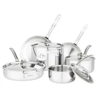 Viking 3-Ply Clad Stainless Steel Cookware Set 10-Piece Induction Oven Safe New
