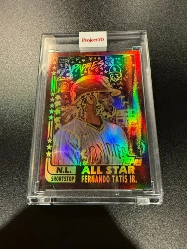 Fernando Tatis Jr. Topps Project 70 # 645 by Gregory Siff LE RAINBOW FOIL #51/70