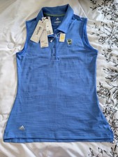 Adidas Golf Ultimate 365 UPF 50 Sleeveless Golf Polo Size XS Medium Blue Pattern