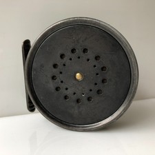 Vintage Hardy 3? Inch RHW Perfect Fly Reel with Silk Line & Leather Pouch