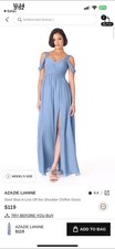 Azazie Women's Bridesmaid Dress Size A6 Steel Blue Azazie Lianne
