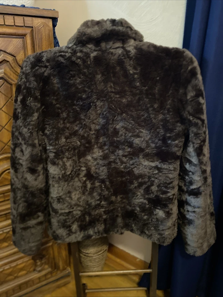 Style & Company Chocolate Brown Faux Fur Jacket Warm Cozy Women’s Size M EUC - Image 2 of 4