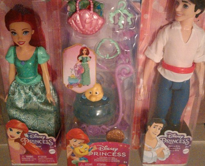 #ad #ad NIB Set of 3 Ariel Eric amp; Flounder The Little Mermaid Disney Dolls Mattel $47.99