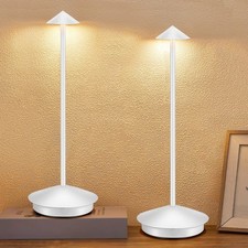 Portable Cordless Lamp Table Light 2 Pack, Rechargeable 6000mAh Battery Outdo...