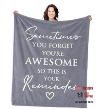 Gifts for Women Blanket 50" X 60", Birthday/Inspirational/Thank 60X50inch Grey