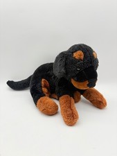 Rottweiler Plush Floppy Animal Alley Brown Black Puppy Dog VTG 17"