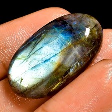 28.5 Ct Natural Flashy Labradorite Oval Shape Cabochon Loose Gemstone 30X16X6 mm