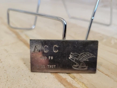 1oz Vintage ACC Eagle W H Foster ( AMERICAN COIN COMPNY ) Extruded Silver Bar