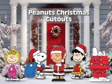Peanuts Christmas Cutouts | Snoopy, Charlie Brown, Lucy & Sally Yard Signs |