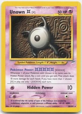 Unown X Rare Neo Destiny N4 Psychic Unlimited 030/105 2002 NM on eBay