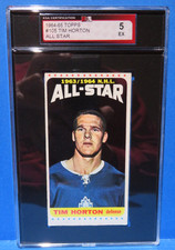 1964-65 Topps Tall Boys SHORT PRINT #105, TIM HORTON, Toronto Maple Leafs, KSA 5