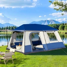 Pop-Up Tent for Camping 8 Person Instant Cabin Tent Spacious Interior-14' x 9'