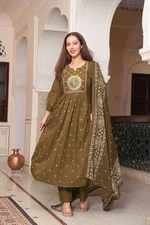 Pakistani Embroidered Salwar Kameez Suit, Plus Size Upto 5XL Kurta Palazzo Set