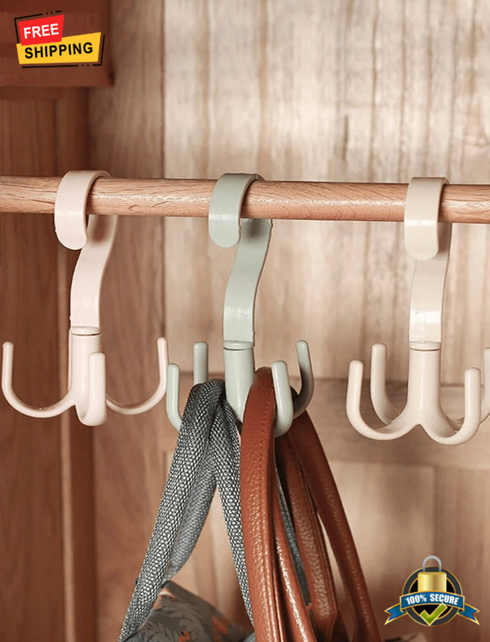360° Rotating Hook Hanger For Hats, Bags, Scarves - Random Color