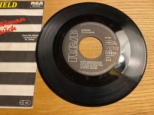 RICK SPRINGFIELD "HUMAN TOUCH / ALYSON" 1983 RCA VICTOR 7" VINYL SINGLE GERMANY* - Picture 17 of 24