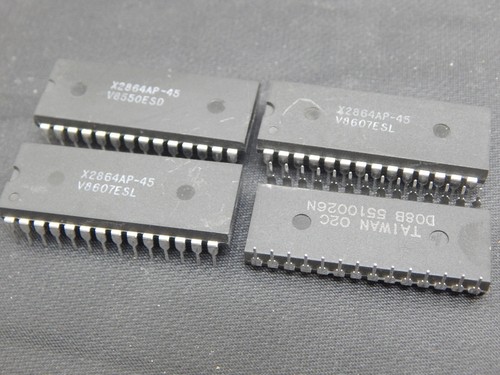 XICOR X2864AP-45 EPROM 8KX8 28 PIN DIP ELECTRICALLY ERASABLE - LOT OF 4 IC'S