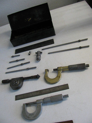 lot of vintage micrometers / Starrett - Goodell Pratt - Sears - Perber