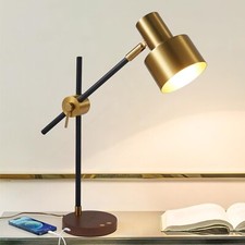 Desk Lamp with Wireless Charger Swing Arm Desk Lamp with USB Charging Port Ad...