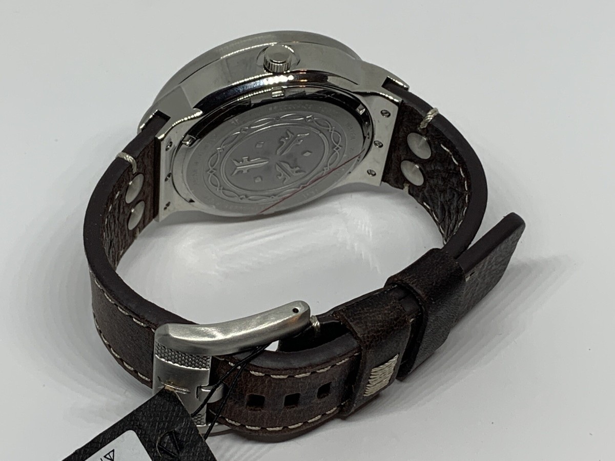 FRYE FR00004-02 Men\'s Brown Leather Analog Cream Dial Quartz Wrist Watch LW4 FRYE FR00004-02 Men main image 2