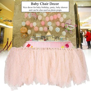 Details About High Chair Skirt Baby Shower Birthday Table Cloth Party Supply Baby Chair Decor