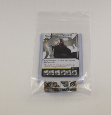 Dice Masters X-MEN First Class * PROFESSOR X * RARE Uncommon Set CUR + 4 dice