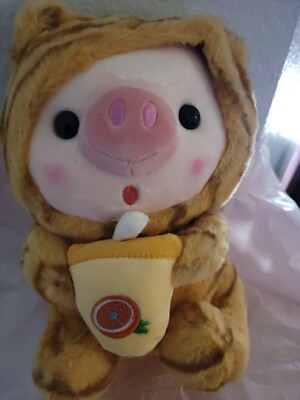 Squishmallow Gigi  Tiger  pig cute toy  Boba Soft Plush  Tea new without tags
