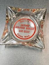 Vintage Satsop Dinner House Ashtray Washington 