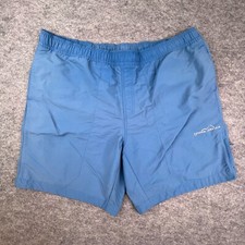 Eddie Bauer Swim Trunks Men's Extra Large Shorts Blue Pockets Lined 8 in Inseam