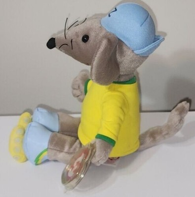 Ty ZOOMER the Mouse Beanie Baby (Rastamouse) 8.5