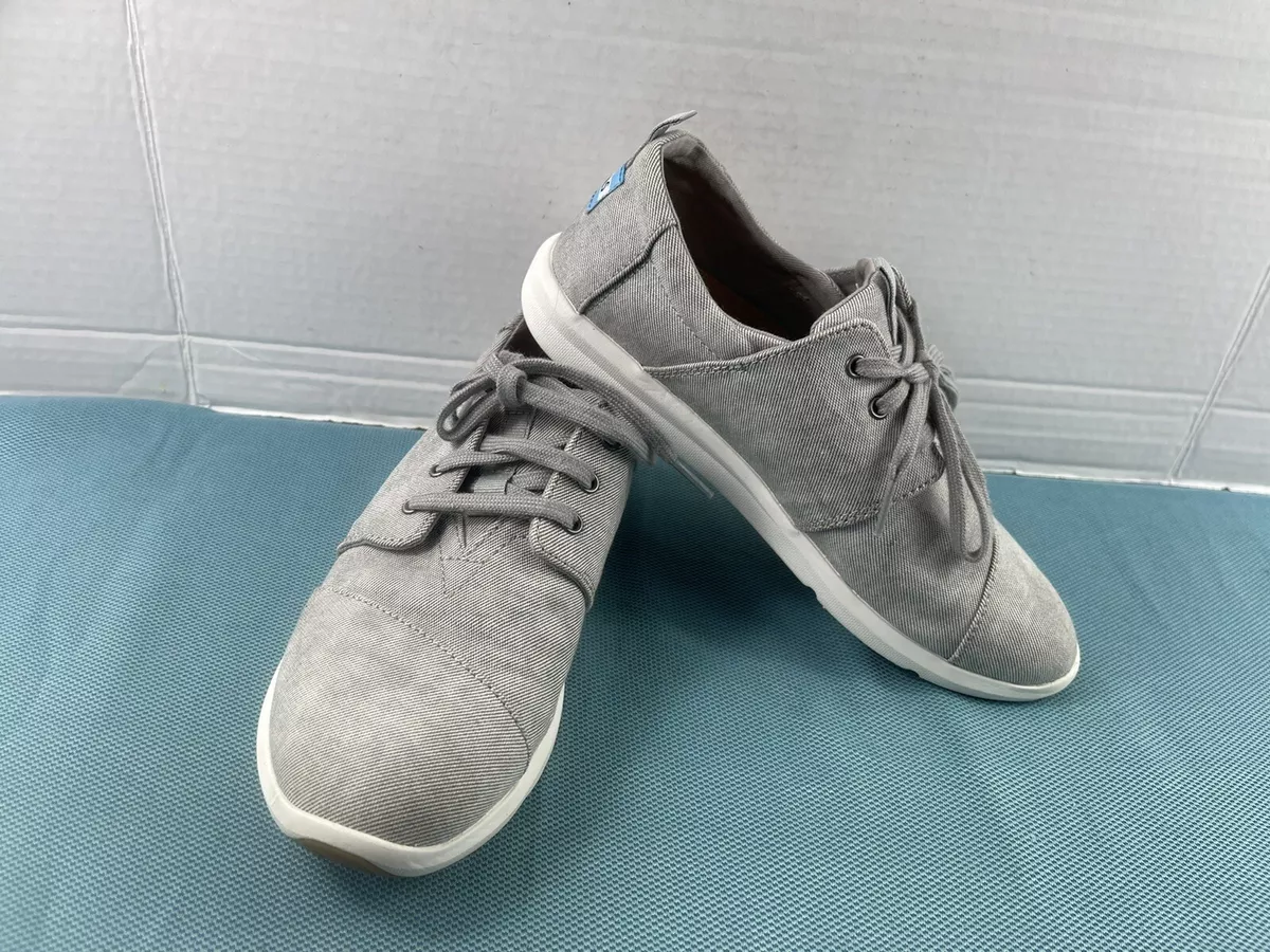 Toms Del Rey Womens Shoes Gray 8 M Canvas Casual Lace Up Athletic