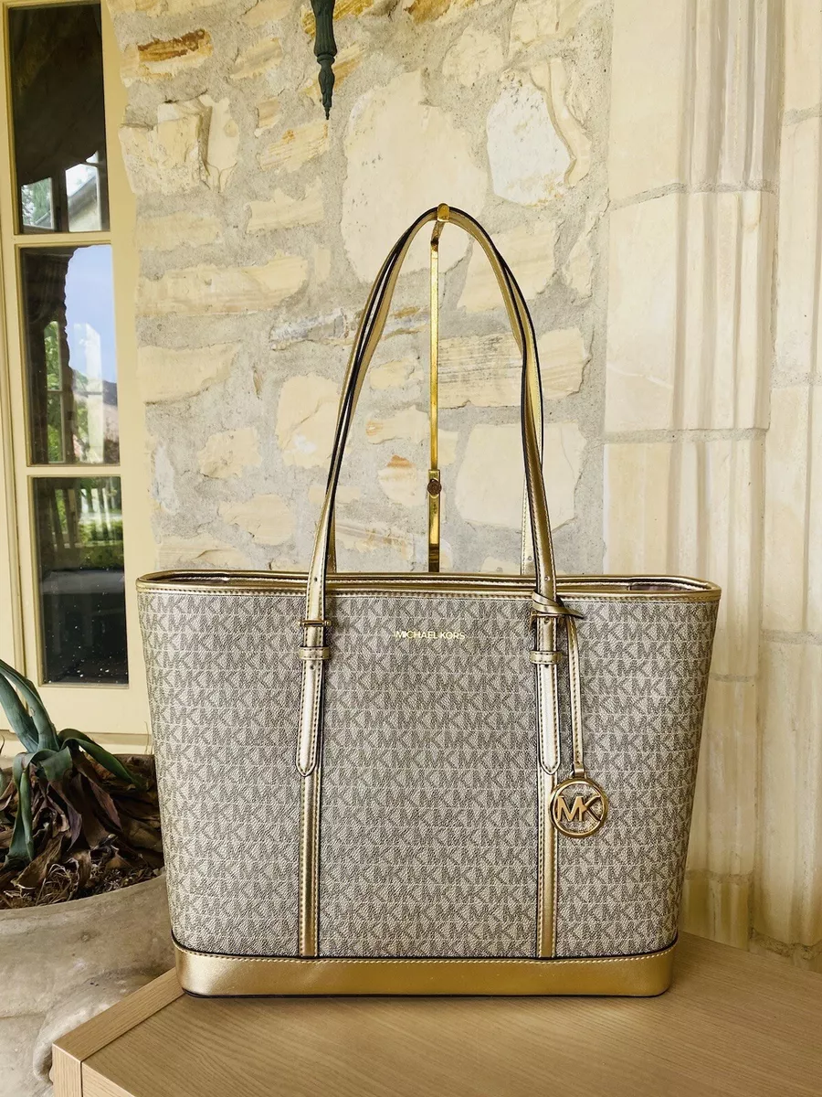 Michael Kors tote Jet set travel Large Pale Gold 194900891155