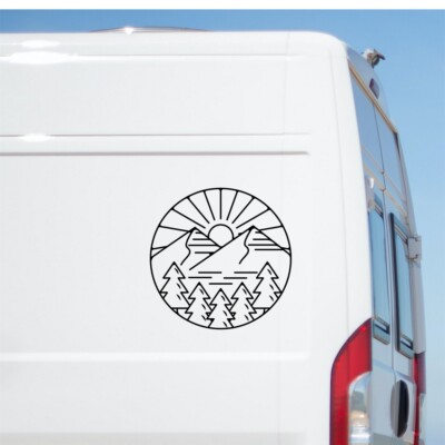 Wald Landschaft Szene Aufkleber Auto Wohnwagen Wohnmobil Camper Van groß Decal