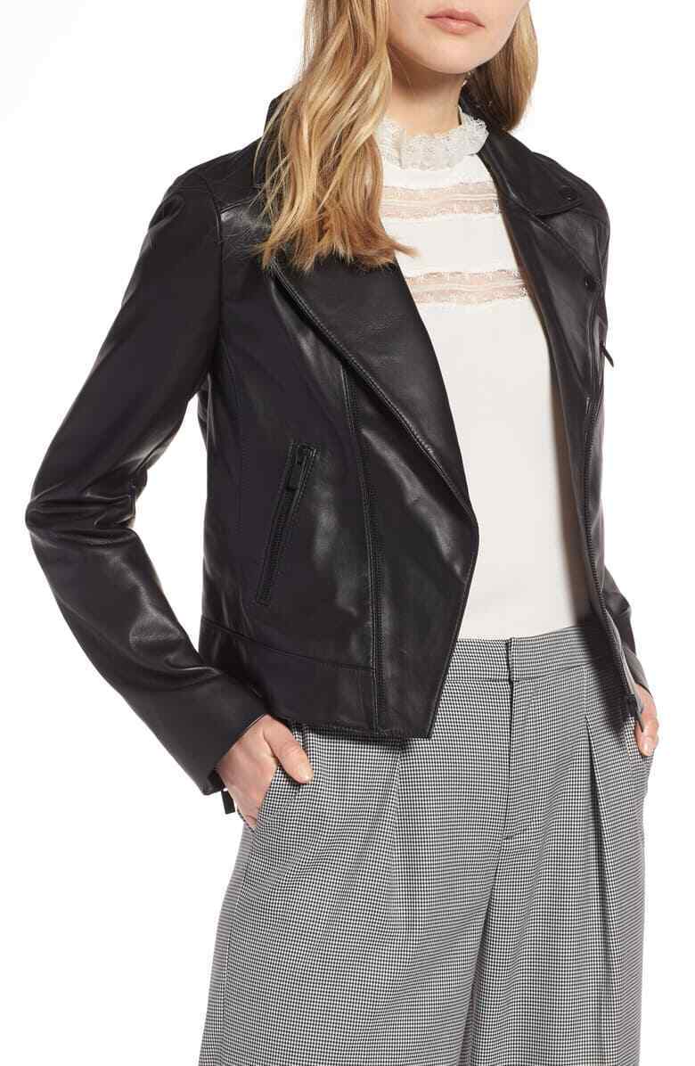 $350 HALOGEN GENUINE Leather Moto BIKER Jacket BLACK L | eBay $350 HALOGEN GENUINE Leather Moto BIKER Jacket BLACK L | eBay