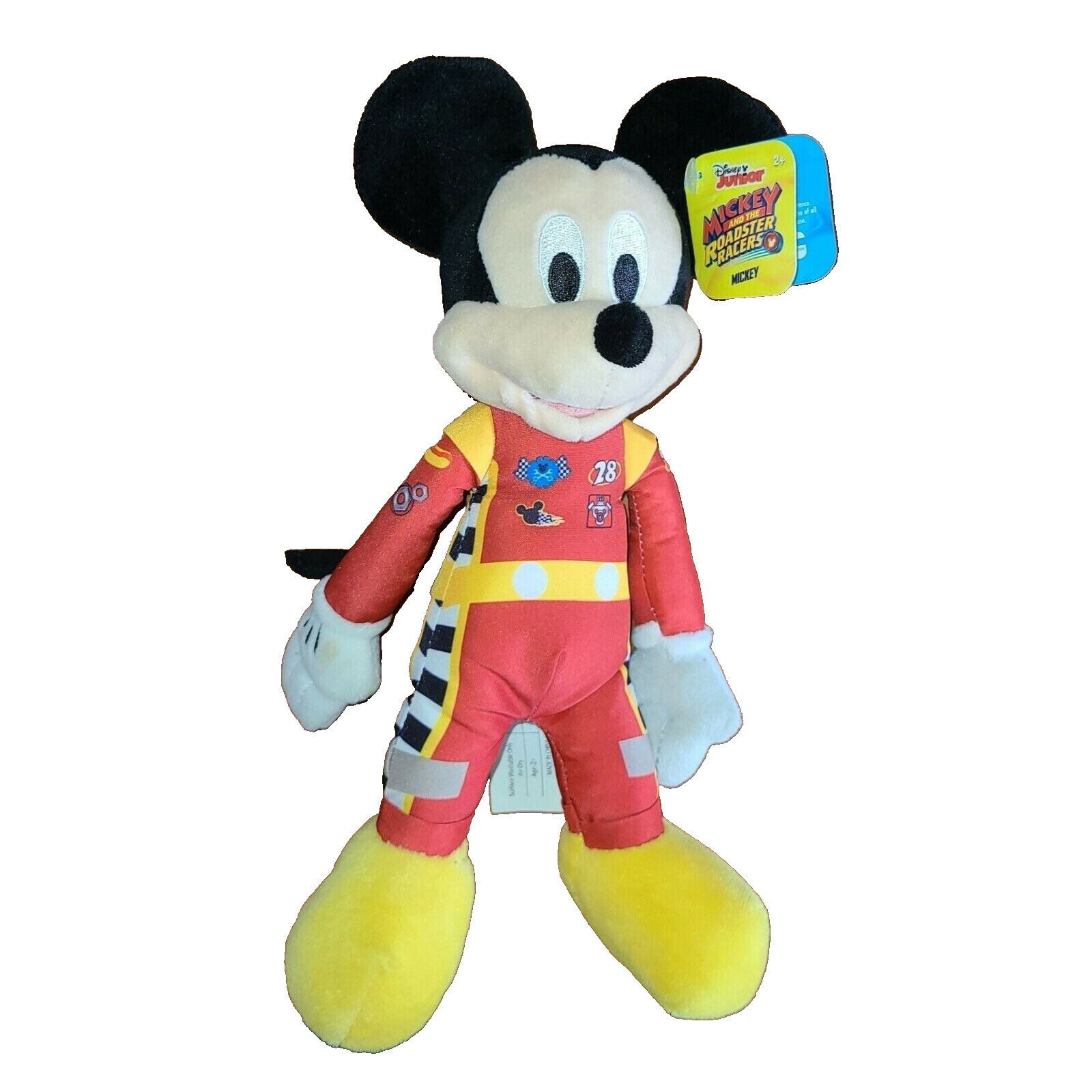 Disney Mickey Mouse 10 Inch NASCAR Plush Toy #28 Racing Collectible