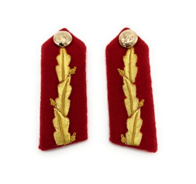 Gorget Kragen Patch rot Blattgold FAD Nr.2 Kleid Offiziere schlicht Rücken R856