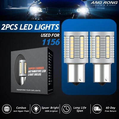 2x 30W ANTI ERREUR ODB AMPOULE LED P21W 1156 BA15S FEUX DE JOUR RECUL DRL BLANC - Photo 1/4