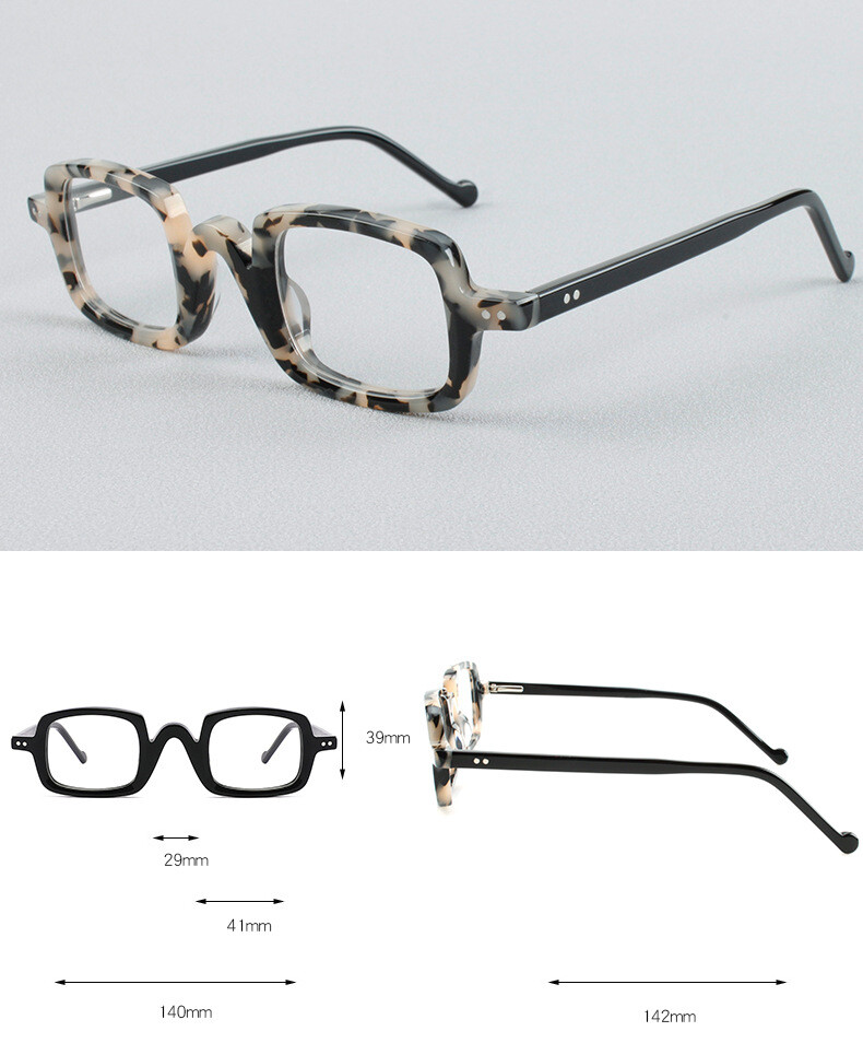 Full Rim Square Acetate Eyeglass frames Japanese Retro Glasses Women