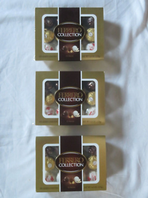 (3) Ferrero Collection Fine Assorted Confections Rocher 4.6 Oz/ 12 Pieces Each