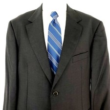 Pronto Uomo Super 120s Wool 2 Button Blazer 44L Gray Italy Sport Coat