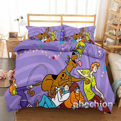 3D Scooby-Doo Quilt Duvet Set Bedding Set Pillowcase Single Double Queen Gift