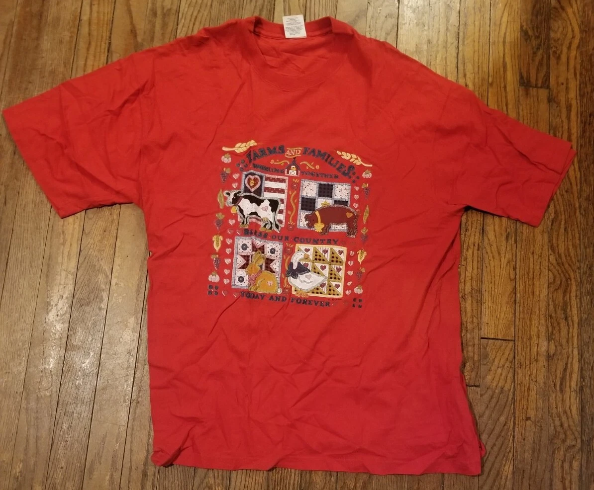Normandy Leisure Wear Country Farm Families TShirt Red Size XXL 2XL