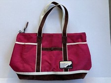 Master-Piece MSPC Tote Bag, Nylon Magenta e Pelle Scamosciata Marrone, Made In Japan