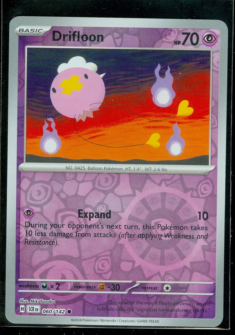Pokemon DRIFLOON 060/142 - Stellar Crown - Rev Holo - - MINT