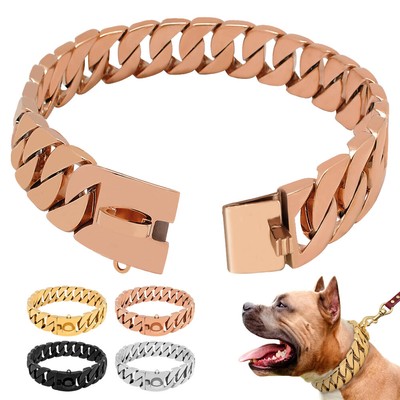 rose gold dog chain