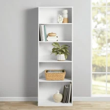 Mainstays 5-Shelf Bookcase with Adjustable Shelves - FREE US SHIPPING