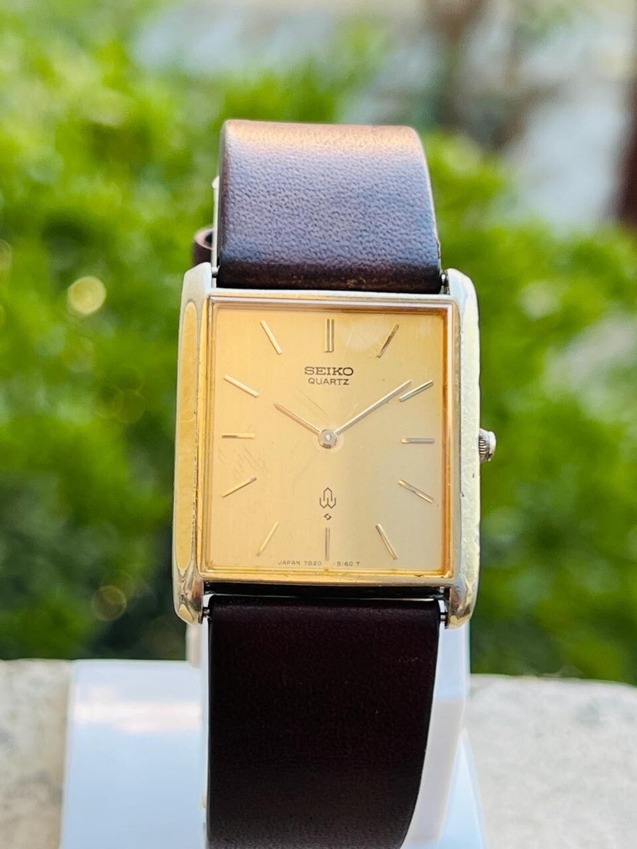 Vintage Seiko Quartz 7820-5130 SGP Steel Gold Plated Men's Analog