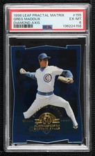 1998 Leaf Fractal Matrix Die-Cut Diamond-Axis 17/50 Greg Maddux PSA 6 HOF 00em