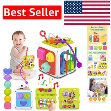 Colorful Montessori Sensory Cube - Perfect Birthday Gift for Creative Toddlers